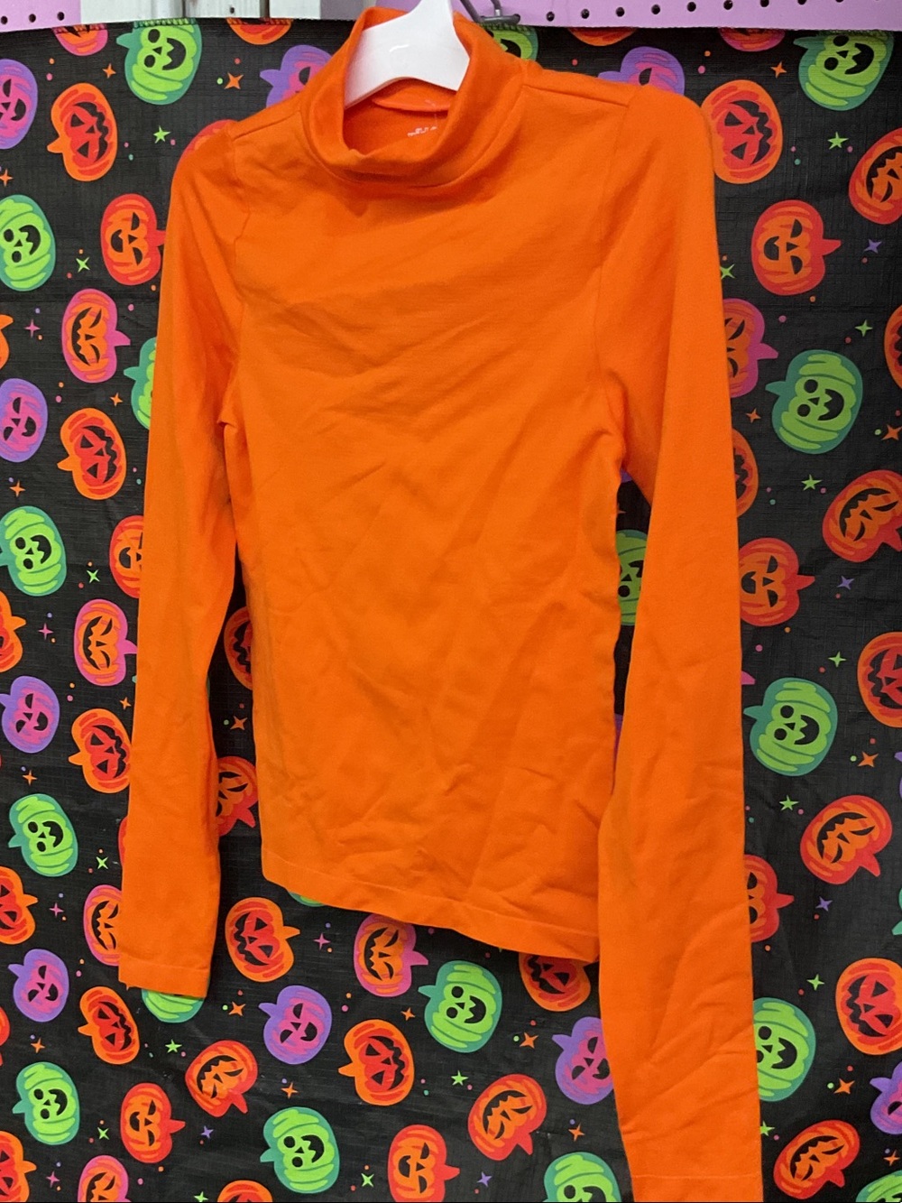 wild fable Bright Orange Long-Sleeve Turtleneck Tee